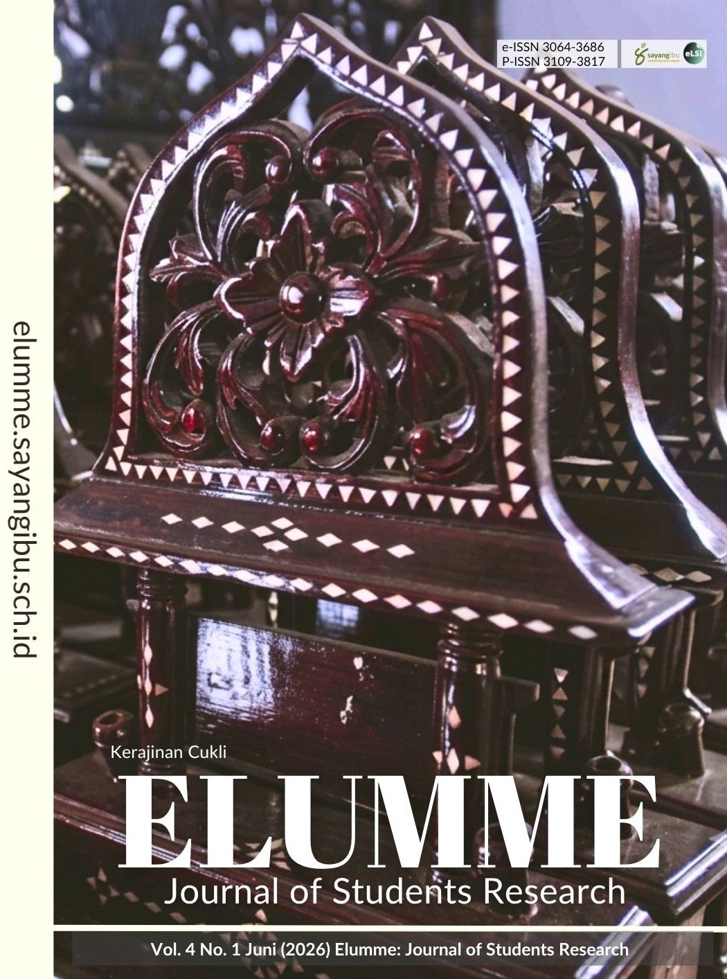 					View Vol. 4 No. 1 (Juni) (2026): Elumme: Journal of Students Research
				